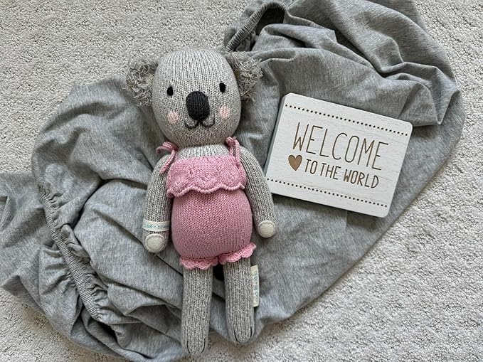 Dreamology Mini Crib Fitted Sheets, 100% Cotton Crib Sheets for Boys, Girls,Mini Crib Mattress Sheet,Baby Crib Sheets, Pack and Play Sheets,38x24 Mini Crib Sheet Fitted | Grey and Silver Grey