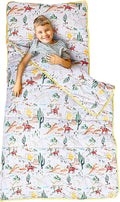 Morxy Toddler Nap Mat with Pillow & Blanket Large Portable Roll Up Nap Mats with Name Tag- Thick Kids Sleep Mat for Daycare, Preschool Travel and Camping for Age 3 and up