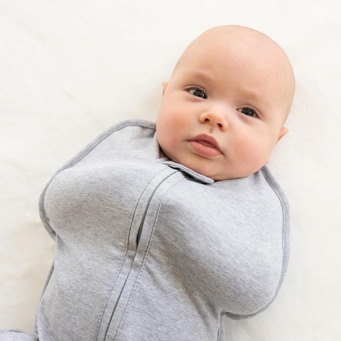 Woombie Original Baby Swaddling Blanket - Soothing, Cotton Baby Swaddle with Zipper - Wearable Newborn Blanket, Twilight Stripes, 14-19 lbs