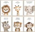 6Pcs Nursery Bible Verse Animal Wall Art Cute Woodland Animals Christian Picture Wall Decor Lions Elephant Giraffe Poster Print Artwork for Classroom BabyBedroom Boys Girls Home Decoration Unframed