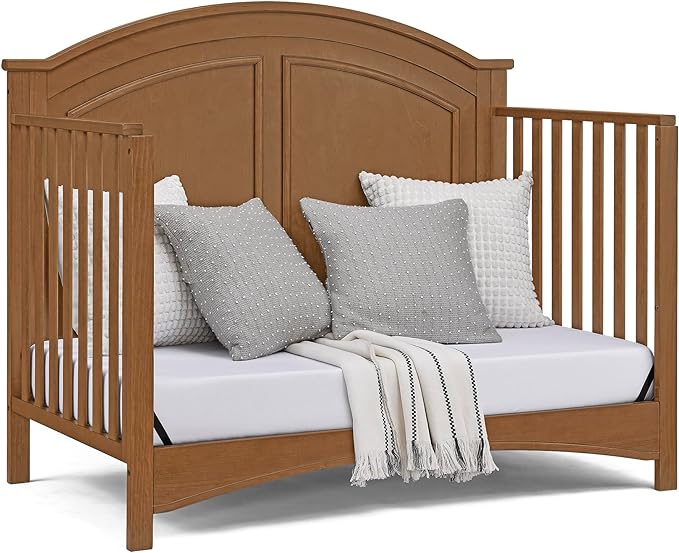 Delta Children Perry 6-in-1 Convertible Crib - Greenguard Gold Certified, Chestnut