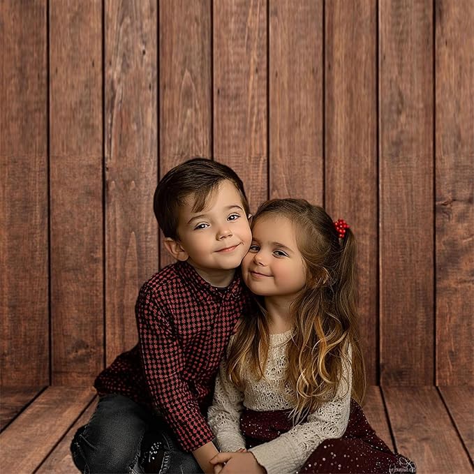 Kate Photography Foor Mats Brown Wood Printed Floor Mats Rubber Floor Mat Newborn Photography Drops Photo Studio Props 8X5ft