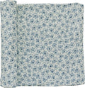 Mebie Baby Blue Blossom Muslin Swaddle, Modern and Neutral Blanket for Baby Girl or Boy, 0-3 Month, Comfy Wrap