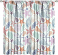 Coastal Nautical Curtains,Colorful Starfish Seashell Beach Sea Starfish Seashell Theme Pattern Blackout Print Home Bedroom Living Room Window Treatmen 2 Panel Set 52x84 Inch