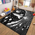 Space Planet Theme Area Rug,4x6ft,Universe Outer Space Rugs for Kids Bedroom Space Carpet Universe Solar System Planet Theme Carpets for Living Room Nursery Room Toddler Classroom Decor
