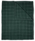Little Unicorn Premium Quilted Throw | Super Soft, Multi-Layered Muslin XL Blanket| Great for Kids & Families (Evergreen Plaid)