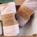 Bassinet Fitted Sheets 33x20 for Baby Beside Dreamer Bassinet & Bedside Sleeper – Snuggly Soft 100% Jersey Cotton – Pale Pink + Lilac – 2 Pack