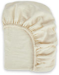 Bioweaves Organic Cotton Muslin Bassinet Sheet, GOTS Certified Extra Soft Fitted Sheet, Universal Fit for Oval Baby Bassinet Mattresses, 33" x 17", 4 Inch Pocket, Natural