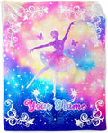 Personalized Dance Blanket - 30 x 40 Inches Lap Size Soft Fuzzy Plush Dance Gifts for Girls - Warm Throw Blankets Stuff Decor for Kids