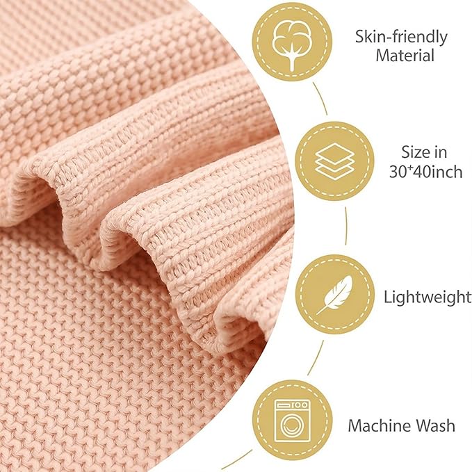 Luxury Personalized Baby Blanket, Soft Breathable Cotton Knit, Custom Embroidered Name Blanket, Newborn Baby Gift, Baby Shower Present, Gifts for New Mom, Baby Girl & Boy Style 2