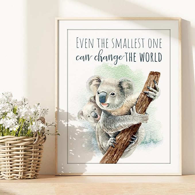 DREAM BIG PRINTABLES Koala Parent and Child Wall Art Print - Unframed - 11x14 | Inspirational Quote - Motivational Wall Art - Nursery Decor for Boys Room or Girls Room | Unisex Newborn Baby Gift