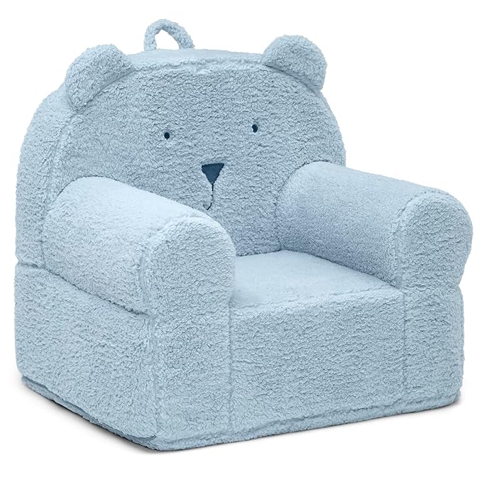 babyGap by Delta Children Sherpa Bear Chair - Greenguard Gold Certified, Powder Blue