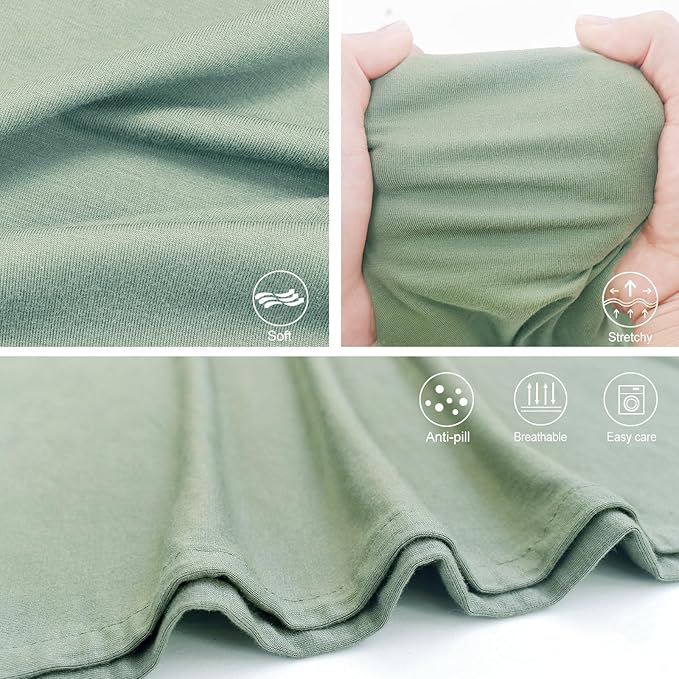 Newborn Swaddle Blanket with Hat Set Baby Swaddle Set Hospital Receiving Blankets for Girls Boys(Olive,35"*35")
