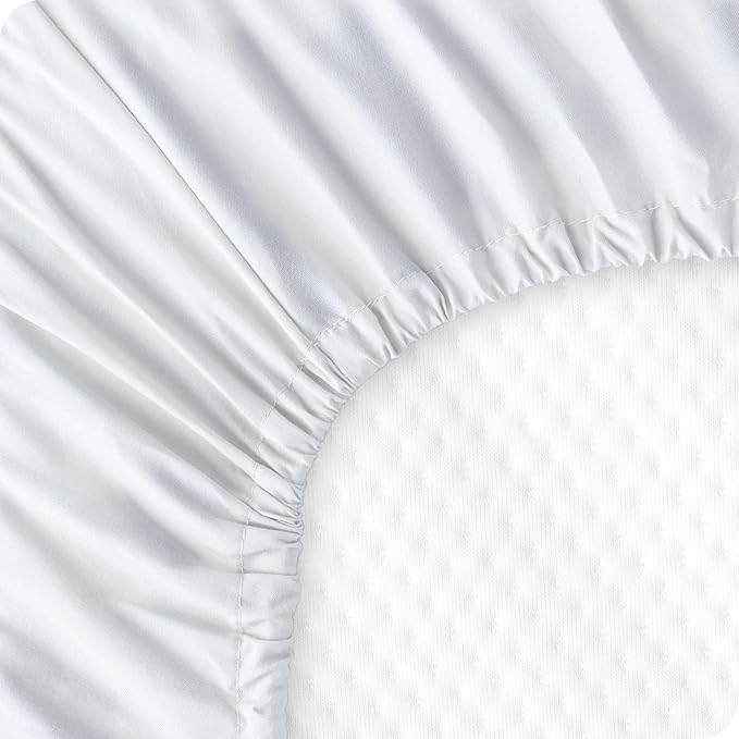 Bare Home 2-Pack Fitted Crib Sheets - Premium 1800 Ultra-Soft Microfiber - Breathable - Baby Sheet - for Boys & Girls - Fits Standard Crib and Toddler Mattresses (Spring Mint/White)