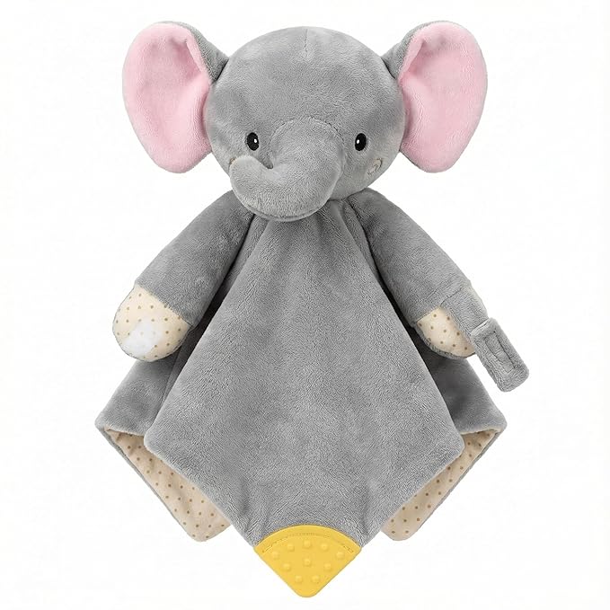 BEREST Elephant Baby Lovey Rechargeable Sleep Soother with 10 White Noises (Heartbeat, Shushing & Lullabies) & Cry Sensor|Timer|Recording|Plush Blanket Comforter Gift for Newborns|Infants|Boys & Girls
