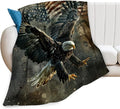 American Eagle Blanket Bald Eagle Throw Blanket Eagle Gifts and Decor Eagle American Flag Blanket for Girls Boys Women Men Kids Adults Soft Warm Cozy Fleece Blanket for Couch Sofa Bed 80"x60"