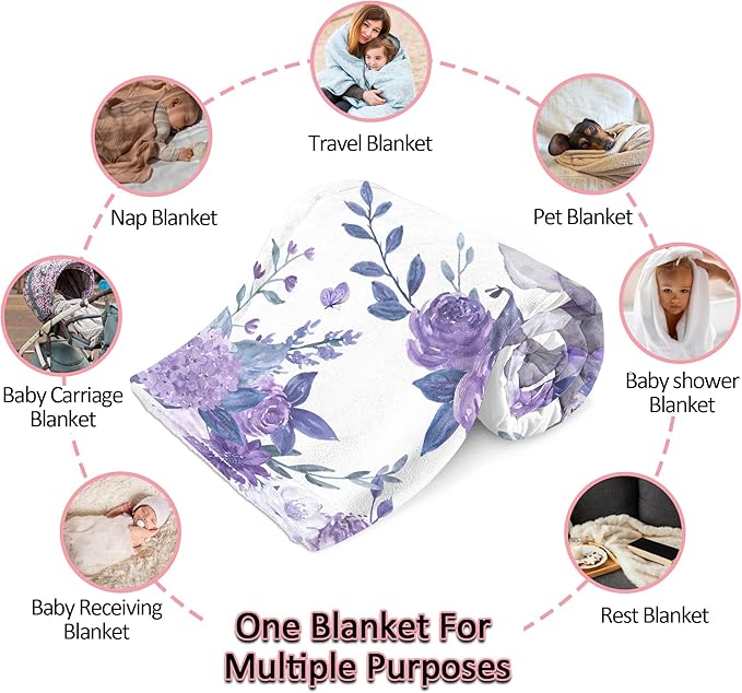 Ship Next Day, Custom Baby Boy Girls Blanket with Name, Personalized Receiving Blankets for Boys Girls, Newborn Swaddle Blankets, Customized Elephant Blanket for Baby Shower Birthday