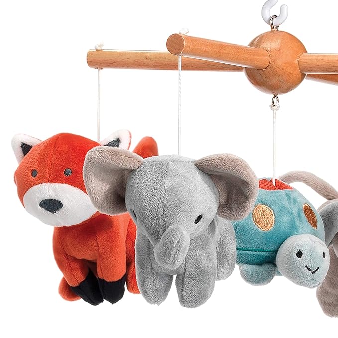 Lambs & Ivy Wild Life Musical Baby Nursery Crib Mobile - Protect The Animals