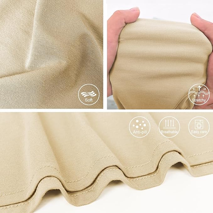 Newborn Swaddle Blanket with Hat Set Baby Swaddle Set Hospital Receiving Blankets for Girls Boys(Khaki)
