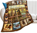 Horse Blanket Motivational God Say You are Throw Blankets Gifts for Girls Boys Cozy Warm Soft Fuzzy Flannel Throws Plush Stuffed Animal Western Horses Fleece Gifts for Men Women for Sofa Bed 50"x60"