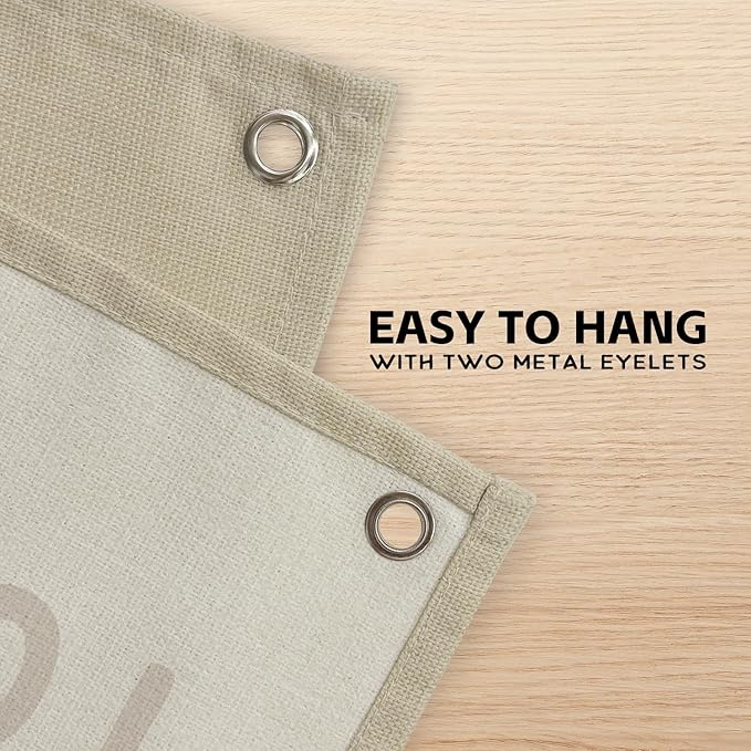 Long Live Boyhood Banner, Boy Nursery Decor, Linen Banner Wall Hanging Banner Flag Decor for Nursery Playroom Toddler Room, Boys Kids Room Decor - Sand Beige & Taupe