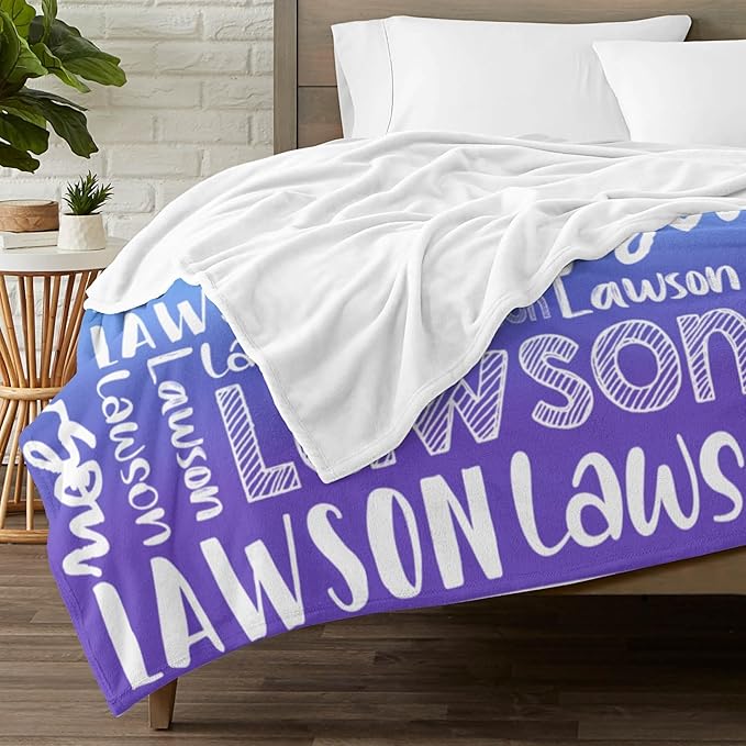 Dr.TOUGH Personalized Blankets with Name Customized Baby Blankets for Girls Boys Adults Monogrammed Blankets and Throws Christmas Birthday Mothers Valentines Day Gift (Z-Colorful 07, 30''×40'')