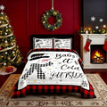 Kids Christmas Snowman Comforter Set Full Size,Snowflake Winter Bedding Set,Girls Boys Adults Xmas Decor,Geometric Grids Lattices Patch Down Comforter,Red Rustic Vintage Duvet Insert,2 Pillowcases