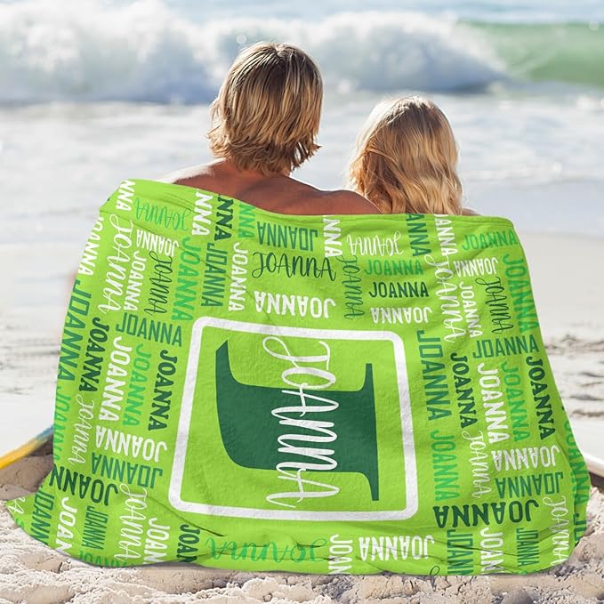 Dr.TOUGH Name Blanket Personalized Blanket for Adult Kids Flannel Customized Personalized Blankets and Throws