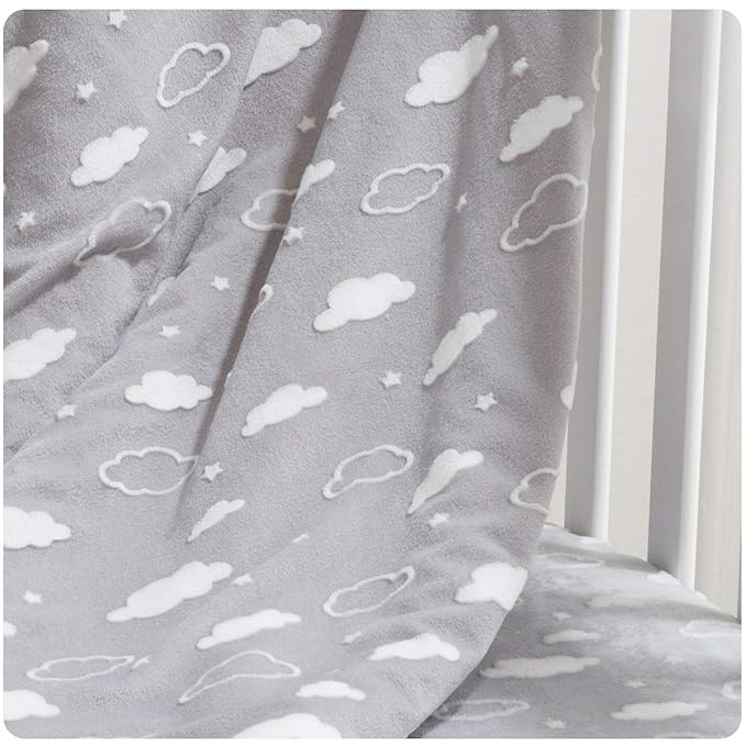 American Baby Company Heavenly Soft Chenille Sherpa Receiving Blanket, 3D Gray, 30" x 35", Warm and Cozy for Boys and Girls, Ideal for Baby Carrier, Stroller, and Travel
