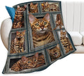 Bengal Cat Gifts and Decor - Cute Throw Blanket for Girls, Women, Kids, Adults - Soft Warm Cozy Fleece for Couch, Sofa, Bed - 60"x50"