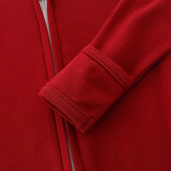 Baby Romper 100% Organic Cotton Pajamas One Piece Long Sleeve Zipper Footie Onesie for 0~12M Baby