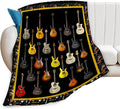 Guitar Blanket for Women Man Musical Instrument Guitar Throw Blanket Soft Cozy Warm Fuzzy Fleece Guitar Bedroom Decor Blanket Gifts for Guitar Lover Guitarist Couch Sofa Bedding 80"X60"