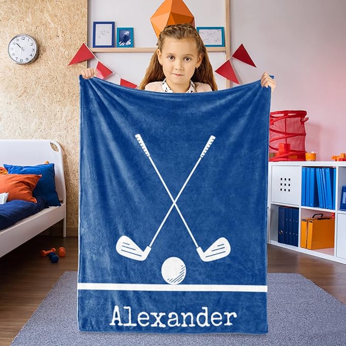 Custom Hockey Baby Nursery Blanket: Personalized Toddler Essentials for Boys and Girls - Birthday Gift for Hockeys Lovers - Soft Fluffy Warm Skin Blankets (30 * 40Inch)