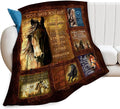 Horse Blanket Throws Christian Gifts for Girls Women Kids Adults - Soft Warm Cozy Fleece Blanket for Couch Sofa Bed 50"x40"