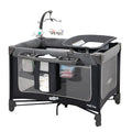 Pamo Babe 1-Second Setup Pack and Play for Babies - Portable Crib with Zip Door & Changing Table