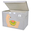 CLCROBD Foldable Large Kids Toy Chest with Flip-Top Lid, Collapsible Fabric Animal Toy Storage Organizer/Bin/Box/Basket/Trunk for Toddler, Children and Baby Nursery (Llama)