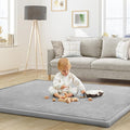 Baby Play Mat for Floor Tummy Time Nursery Muscle Area Rug Playroom Rug Tatami Mat 50 * 50" Memory Foam 1.3" Thick Crawling for Babies,Toddlers, Infants, Kids(Light Gray)