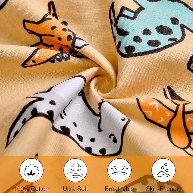 PHF Soft Baby Sleep Sack 18-24 Months 100% Organic Cotton Wearable Blanket, 2-Way Zipper 0.5 TOG Toddler Sleeping Sack 3 Pack, Comfy Sleep Bag for Baby Boys Girls, Dinosaur (X-Large)