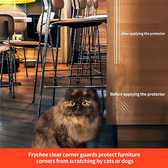 Clear Self-Adhesive Wall Corner Protectors-2 PCS of Corner Guards & Edge Protector for Baby, Furniture, Door, Tables, Cover Sharp Furniture, Easy to Install (3cmx80cm/1.18inx31.5in)