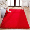 BENRON Soft Area Rugs for Living Room Bedroom Washable, Fluffy Rugs for Kids Children Girls Boys Room Decor, 3x5 Throw Rug for Nursery Kitchen Dining Table, Indoor Floor Carpets, Red