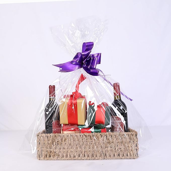 Gift Basket Empty for Baby Shower – Woven Cotton Rope Bin Nursery Shelf Storage Box (L:16 inch)