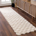 Hauteloom Atira Hallway, Kitchen Runner Rug - Contemporary - Plush Pile - Cream, Light Beige, Light Brown - 2'7" x 13'11"