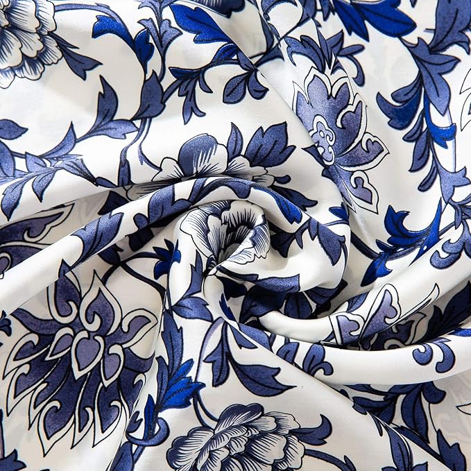 SLPBABY Silk Pillowcase for Hair and Skin with Hidden Zipper Print (Queen, Pattern13)