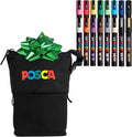 Posca Exclusive Holiday 5M Paint Markers Gift Set of 16 with Carrying Case, Great for Kids and Adults, Acrylic Art Markers for Coloring Christmas Decorations, Canvas, Wood, Glass and Metal