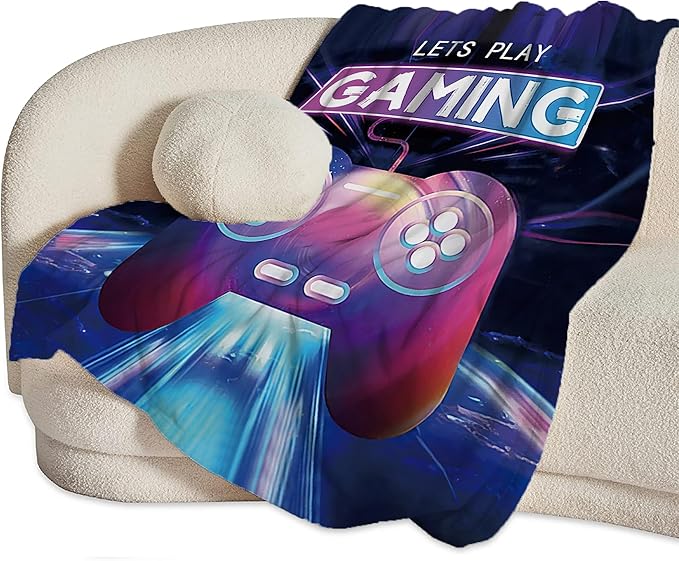 Game Blanket Game Gifts for Girls Boys Woman Kids Play Game Lover Throw Blankets Soft Blanket Warm Fleece Flannel Plush Blankets for Bed Sofa Couch 50"x60"