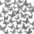 3D Gold Butterfly Wall Decor 3 Sizes 4 Styles Butterfly Party Decorations Cake Decorations Removable Stickers Wall Halloween Decor Room Mural Metallic Kids (Black, 96Pcs)