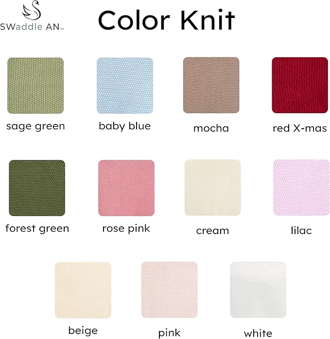 Ruffle Knit Blanket for Baby - 100% Luxury Soft Cotton Knit Warm Cozy Cuddle Stroller Crib Blanket for Newborns, Infants, & Toddlers (Baby Blue)