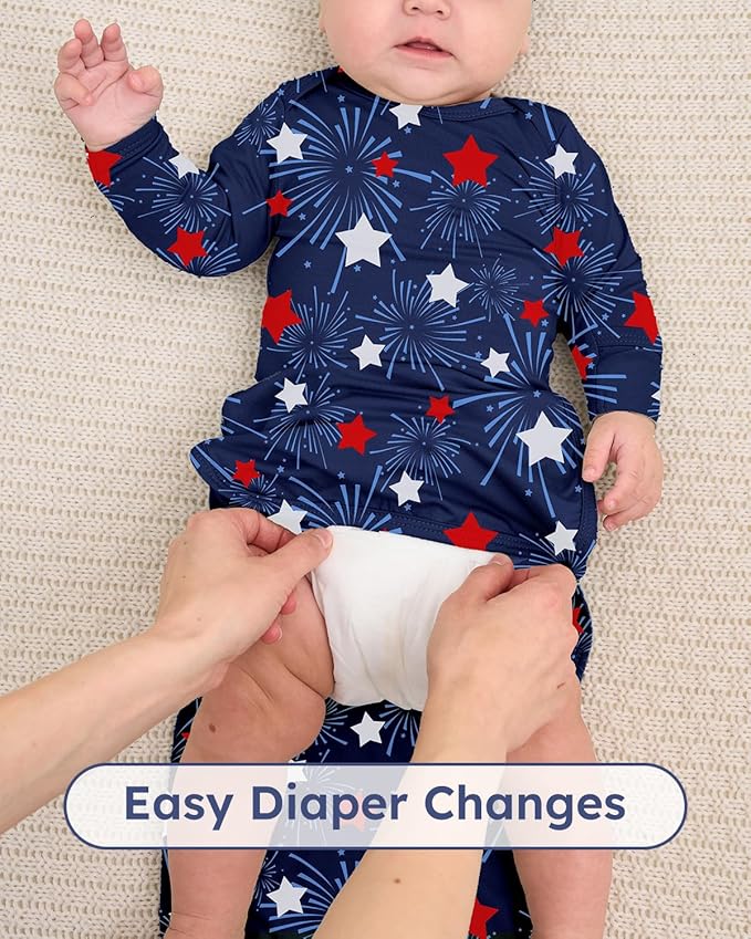 Yoofoss Baby Knotted Gowns 0-3 Months, Newborn Sleepers Hospital Coming Home Outfit for Photograph, Soft Breathable Comfort