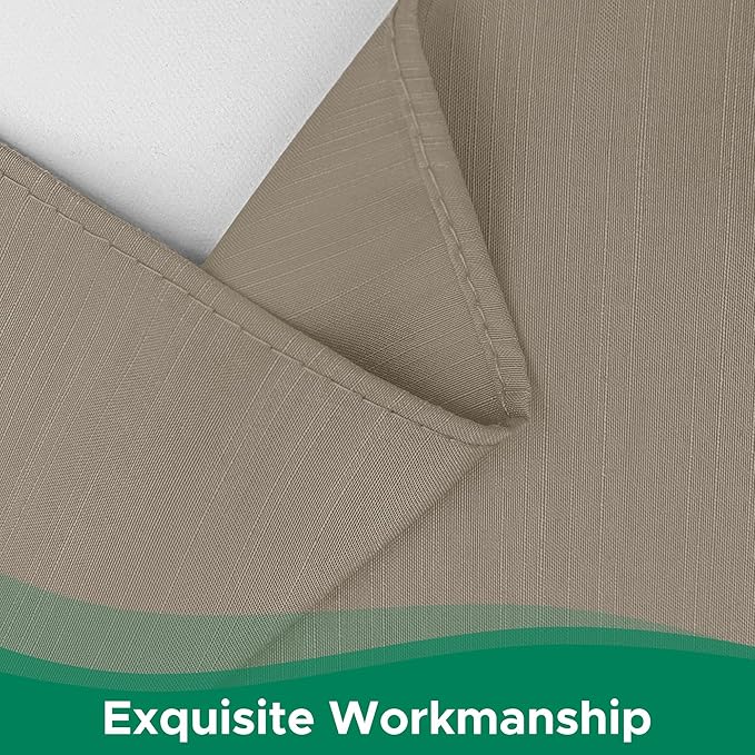 Biscaynebay Wrap Around Bed Skirts for Full & Full XL Beds 15" Drop, Taupe Adjustable Elastic Dust Ruffles Easy Fit Wrinkle & Fade Resistant Silky Luxurious Fabric Machine Washable