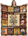 Book Lovers Gifts, Gifts for Books Lovers Women Men, Bookish Gift for Readers, Reading Blanket, Librarian Gifts for Christmas, Book Club/Bookworm/Reading Gift, Literary Blanket 50"x60"